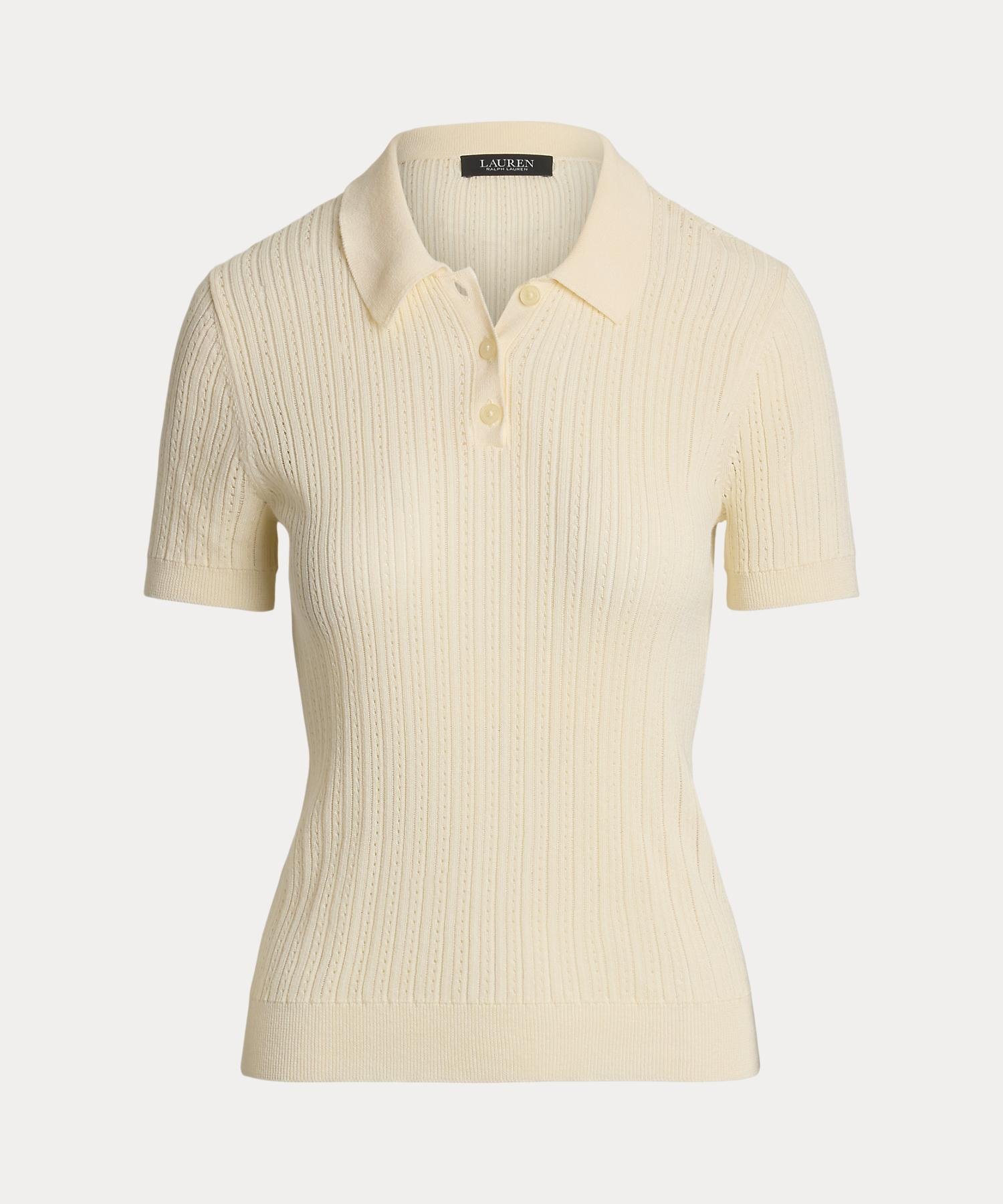 【ラルフローレン/RALPH LAUREN】のポインテールニット コットンブレンド ポロ セーター 人気、トレンドファッション・服の通販 founy(ファニー) 　ファッション　Fashion　レディースファッション　Fashion for Women　トップス・カットソー　Cut & Sew Tops　ニット　Knit Tops & Sweaters　スリム　Slim, Slim Fit　セーター　Sweater, Knitwear　フィット　Fit, Slim Fit　ポロシャツ　Polo Shirt, Collared Tee　半袖　Short Sleeve, Half Sleeve　 other-1|ID: prp329100004635836 ipo3291000000033391727