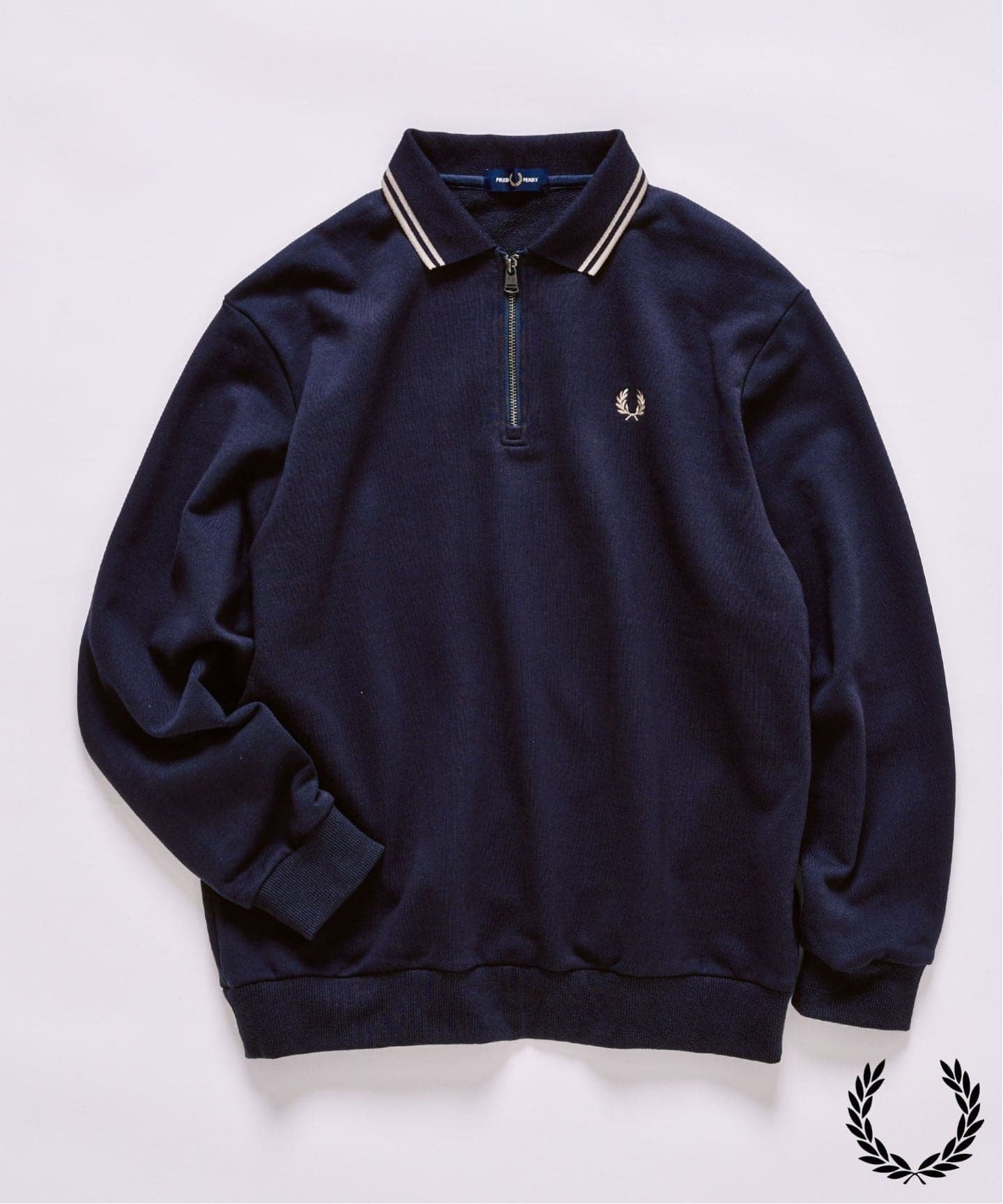 【フォーワンセブン バイ エディフィス/417 by EDIFICE / MEN】のFRED PERRY / フレッドペリー417別注 ハーフジップ リブカラースウェット インテリア・キッズ・メンズ・レディースファッション・服の通販 founy(ファニー) 　ファッション　Fashion　メンズファッション　Fashion for Men　バランス　Balance, Style Balance　フロント　Front, Front Design　ベスト　Vest, Waistcoat　別注　Limited Edition, Custom Order　ルーズ　Loose, Oversized　エレガント 上品　Elegant　グレー|ID: prp329100004635857 ipo3291000000033509326
