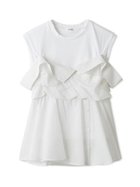 【リリーブラウン/Lily Brown】のレイヤードカットトップス 人気、トレンドファッション・服の通販 founy(ファニー) ファッション Fashion レディースファッション Fashion for Women トップス・カットソー Cut & Sew Tops カットソー Cut and Sewn Top シャーリング Shirring, Ruched ドッキング Docking, Mixed Material フィット Fit, Slim Fit ランダム Random, Irregular thumbnail WHT[001]|ID: prp329100004635859 ipo3291000000033461829