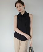 【アニュアンス/anuans】のノースリーブボウタイシャツ 人気、トレンドファッション・服の通販 founy(ファニー) ファッション Fashion レディースファッション Fashion for Women トップス・カットソー Cut & Sew Tops キャミソール&ノースリーブ Camisoles & Sleeveless Tops シャツ・ブラウス・オフィスカジュアル Elegant Blouses & Button-Ups オックス Oxford Fabric thumbnail BLACK|ID: prp329100004635878 ipo3291000000033392136