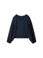 【スタイリング/styling】のシフォンスリーブトップス 人気、トレンドファッション・服の通販 founy(ファニー) ファッション Fashion レディースファッション Fashion for Women トップス・カットソー Cut & Sew Tops エアリー Airy Texture シフォン Chiffon, Lightweight Fabric シャーリング Shirring, Ruched スリーブ Sleeve, Long Sleeve / Short Sleeve ダウン Down, Puffer ドッキング Docking, Mixed Material thumbnail NVY[089]|ID: prp329100004635955 ipo3291000000033393187