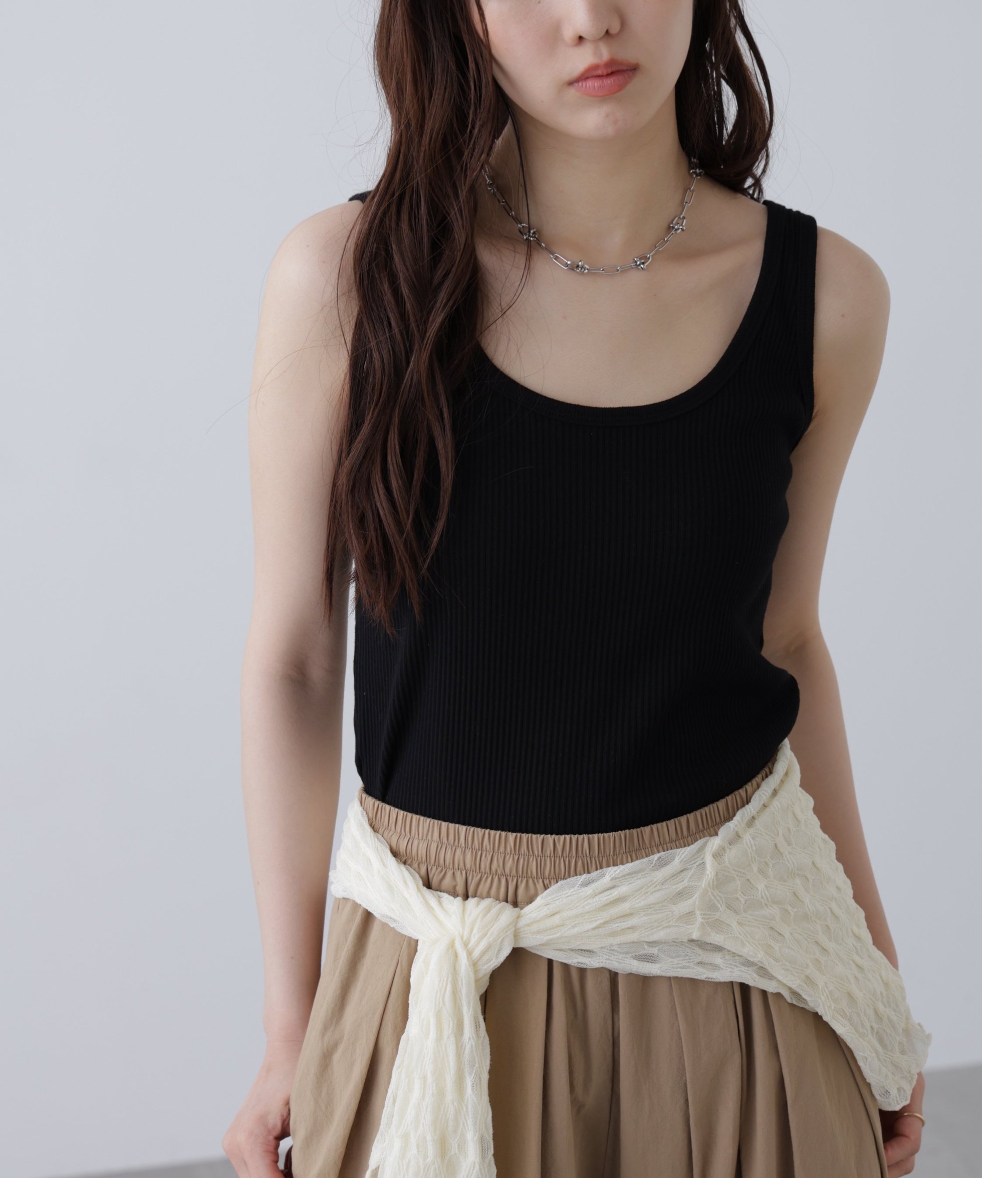 【フリーズマート/FREE'S MART】のテレコタンクトップ 人気、トレンドファッション・服の通販 founy(ファニー) 　ファッション　Fashion　レディースファッション　Fashion for Women　インナー　Innerwear　カーディガン　Cardigan, Knitwear　キャミワンピース　Cami Dress, Slip Dress　タンク　Tank Top, Sleeveless Top　テレコ　Ribbed, Rib Stitch　バランス　Balance, Style Balance　フィット　Fit, Slim Fit　ベーシック　Basic, Essential　 other-1|ID: prp329100004636190 ipo3291000000033396784