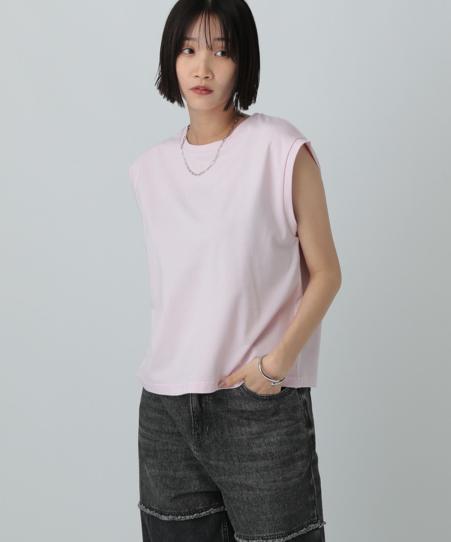 【ローリーズファーム/LOWRYS FARM】のベーシックノースリーブ インテリア・キッズ・メンズ・レディースファッション・服の通販 founy(ファニー) 　ファッション　Fashion　レディースファッション　Fashion for Women　トップス・カットソー　Cut & Sew Tops　キャミソール&ノースリーブ　Camisoles & Sleeveless Tops　インナー　Innerwear　ノースリーブ　Sleeveless, No-Sleeve　ベーシック　Basic, Essential　ピンク22|ID: prp329100004636204 ipo3291000000033397806
