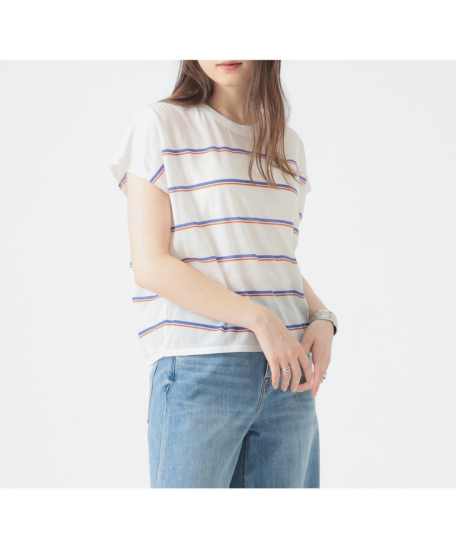 【ビーミングライフストアバイビームス/B:MING LIFE STORE by BEAMS】の【7/10再値下げ】シアー ボーダー Tシャツ 25SS ウォッシャブル シアー 透け感 インテリア・キッズ・メンズ・レディースファッション・服の通販 founy(ファニー) 　ファッション　Fashion　レディースファッション　Fashion for Women　トップス・カットソー　Cut & Sew Tops　シャツ・ブラウス・オフィスカジュアル　Elegant Blouses & Button-Ups　ロングTシャツ・Tシャツ　Longline T-Shirts & Tees　2025年　2025　2025春夏・S/S　Spring/Summer 2025 SS25　おすすめ　Recommended / Our Picks　ウォッシャブル　Machine Washable　シアー　Sheer, See-Through　スリーブ　Sleeve, Long Sleeve / Short Sleeve　デニム　Denim, Jeans Material　ハーフ　Half, Half-Length　フレンチ　French, French Style　プリント　Print, Printed Pattern　ボトルネック　Bottle Neck, Mock Neck　ボーダー　Border, Stripe　ワイド　Wide, Wide Fit　BLUE_BORDER|ID: prp329100004636214 ipo3291000000033398170