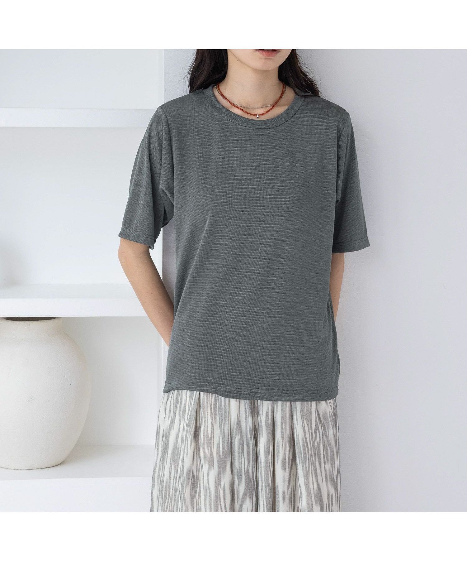 【ジーナシス/JEANASiS】のグロッシーカノコSS TEE 人気、トレンドファッション・服の通販 founy(ファニー) 　ファッション　Fashion　レディースファッション　Fashion for Women　おすすめ　Recommended / Our Picks　インナー　Innerwear　キャミソール　Camisole, Spaghetti Strap Top　サロペット　Overalls, Salopette　ビスチェ　Bustier, Corset Top　ワイド　Wide, Wide Fit　エレガント 上品　Elegant　半袖　Short Sleeve, Half Sleeve　 other-1|ID: prp329100004636218 ipo3291000000033398268
