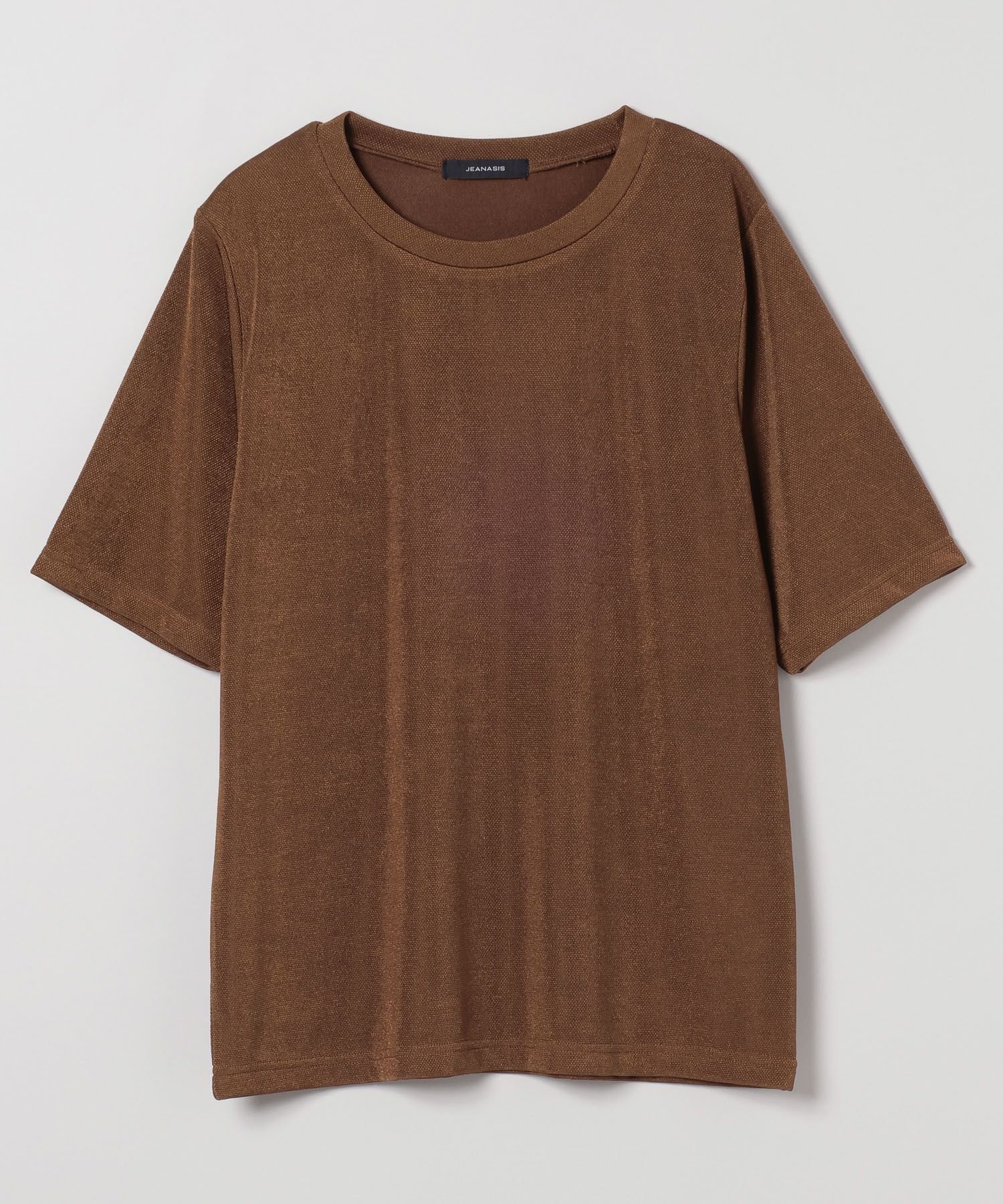 【ジーナシス/JEANASiS】のグロッシーカノコSS TEE インテリア・キッズ・メンズ・レディースファッション・服の通販 founy(ファニー) 　ファッション　Fashion　レディースファッション　Fashion for Women　おすすめ　Recommended / Our Picks　インナー　Innerwear　キャミソール　Camisole, Spaghetti Strap Top　サロペット　Overalls, Salopette　ビスチェ　Bustier, Corset Top　ワイド　Wide, Wide Fit　エレガント 上品　Elegant　半袖　Short Sleeve, Half Sleeve　ブラウン|ID: prp329100004636218 ipo3291000000033398276
