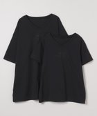 【ジーナシス/JEANASiS】のLes Fleurs Fits TEE/VネックTEE 人気、トレンドファッション・服の通販 founy(ファニー) ファッション Fashion レディースファッション Fashion for Women トップス・カットソー Cut & Sew Tops Vネックトップス V-Neck Tops / V-Cut Neckline Shirts ストレート Straight, Straight Cut フロント Front, Front Design ベーシック Basic, Essential ワンショル One Shoulder, Asymmetrical ワーク Workwear, Utility Style おすすめ Recommended / Our Picks thumbnail ブラック|ID: prp329100004636235 ipo3291000000033399296