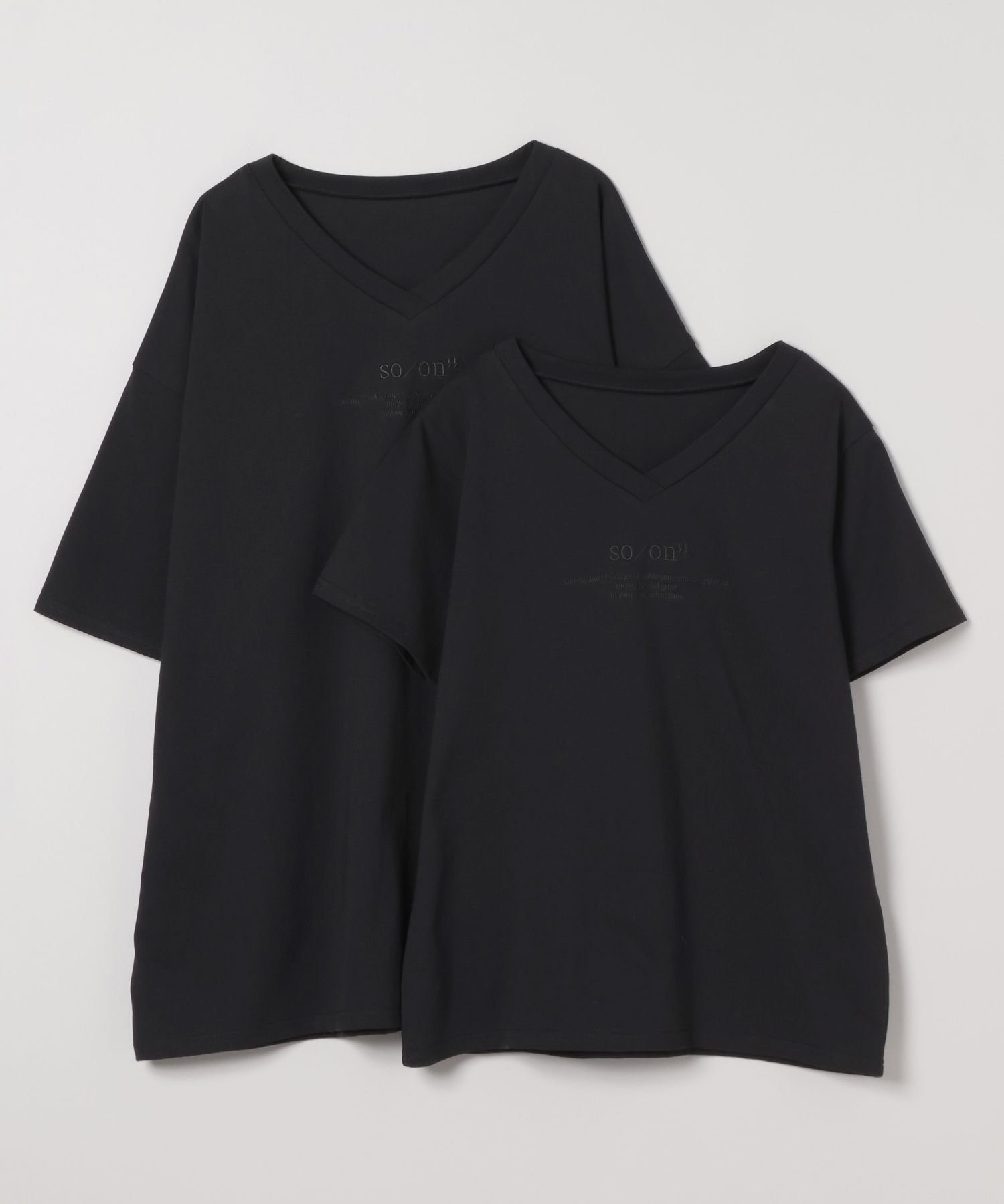 【ジーナシス/JEANASiS】のLes Fleurs Fits TEE/VネックTEE インテリア・キッズ・メンズ・レディースファッション・服の通販 founy(ファニー) 　ファッション　Fashion　レディースファッション　Fashion for Women　トップス・カットソー　Cut & Sew Tops　Vネックトップス　V-Neck Tops / V-Cut Neckline Shirts　ストレート　Straight, Straight Cut　フロント　Front, Front Design　ベーシック　Basic, Essential　ワンショル　One Shoulder, Asymmetrical　ワーク　Workwear, Utility Style　おすすめ　Recommended / Our Picks　ブラック|ID: prp329100004636235 ipo3291000000033399296
