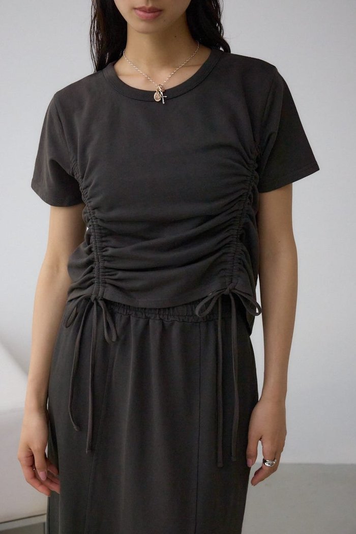 【アズール バイ マウジー/AZUL by moussy】の【堀田茜さん着用アイテム】ヴィンテージライクドロストTシャツ インテリア・キッズ・メンズ・レディースファッション・服の通販 founy(ファニー) https://founy.com/ ファッションモデル・俳優・女優 Models 女性 Women 堀田茜 Hotta Akane ファッション Fashion レディースファッション Fashion for Women トップス・カットソー Cut & Sew Tops シャツ・ブラウス・オフィスカジュアル Elegant Blouses & Button-Ups ロングTシャツ・Tシャツ Longline T-Shirts & Tees おすすめ Recommended / Our Picks コンパクト Compact, Small Size シャーリング Shirring, Ruched セットアップ Set-Up, Coordinated Outfit トレンド Trend, Trending Now |ID: prp329100004636263 ipo3291000000033553904
