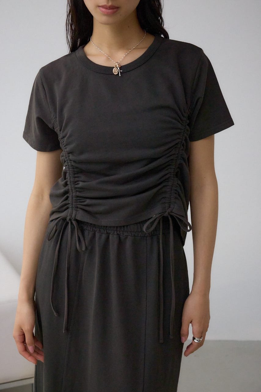 【アズール バイ マウジー/AZUL by moussy】の【堀田茜さん着用アイテム】ヴィンテージライクドロストTシャツ 人気、トレンドファッション・服の通販 founy(ファニー) 　ファッションモデル・俳優・女優　Models　女性　Women　堀田茜　Hotta Akane　ファッション　Fashion　レディースファッション　Fashion for Women　トップス・カットソー　Cut & Sew Tops　シャツ・ブラウス・オフィスカジュアル　Elegant Blouses & Button-Ups　ロングTシャツ・Tシャツ　Longline T-Shirts & Tees　おすすめ　Recommended / Our Picks　コンパクト　Compact, Small Size　シャーリング　Shirring, Ruched　セットアップ　Set-Up, Coordinated Outfit　トレンド　Trend, Trending Now　 other-1|ID: prp329100004636263 ipo3291000000033553904