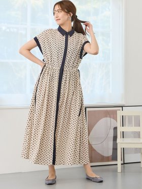 【その他のブランド/Other】の柄デシン ウエストドロストワンピース/半袖 人気、トレンドファッション・服の通販 founy(ファニー) ファッション Fashion レディースファッション Fashion for Women ワンピース Dresses カーディガン Cardigan, Knitwear セーター Sweater, Knitwear タンク Tank Top, Sleeveless Top ダウン Down, Puffer トリミング Trimming, Decorative Edge ペイズリー Paisley, Ethnic Pattern ボトム Bottoms, Lower Wear エレガント 上品 Elegant 半袖 Short Sleeve, Half Sleeve 夏 Summer 羽織 Haori, Light Jacket |ID:prp329100004636289