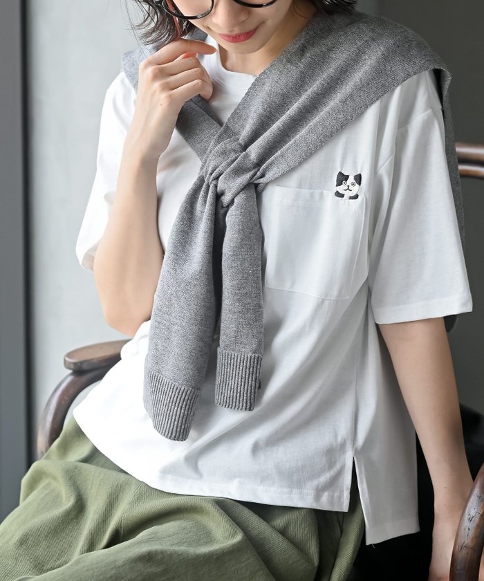 【アールピーエス/rps】のポケットキャット刺繍T インテリア・キッズ・メンズ・レディースファッション・服の通販 founy(ファニー) https://founy.com/ ファッション Fashion レディースファッション Fashion for Women カットソー Cut and Sewn Top ショルダー Shoulder, Shoulder Strap ドロップ Drop Shoulder, Dropped Style ベーシック Basic, Essential ポケット Pocket, Pocket Detail ミックス Mix, Mixed Style 猫 Cat, Kitty |ID: prp329100004636313 ipo3291000000033501108