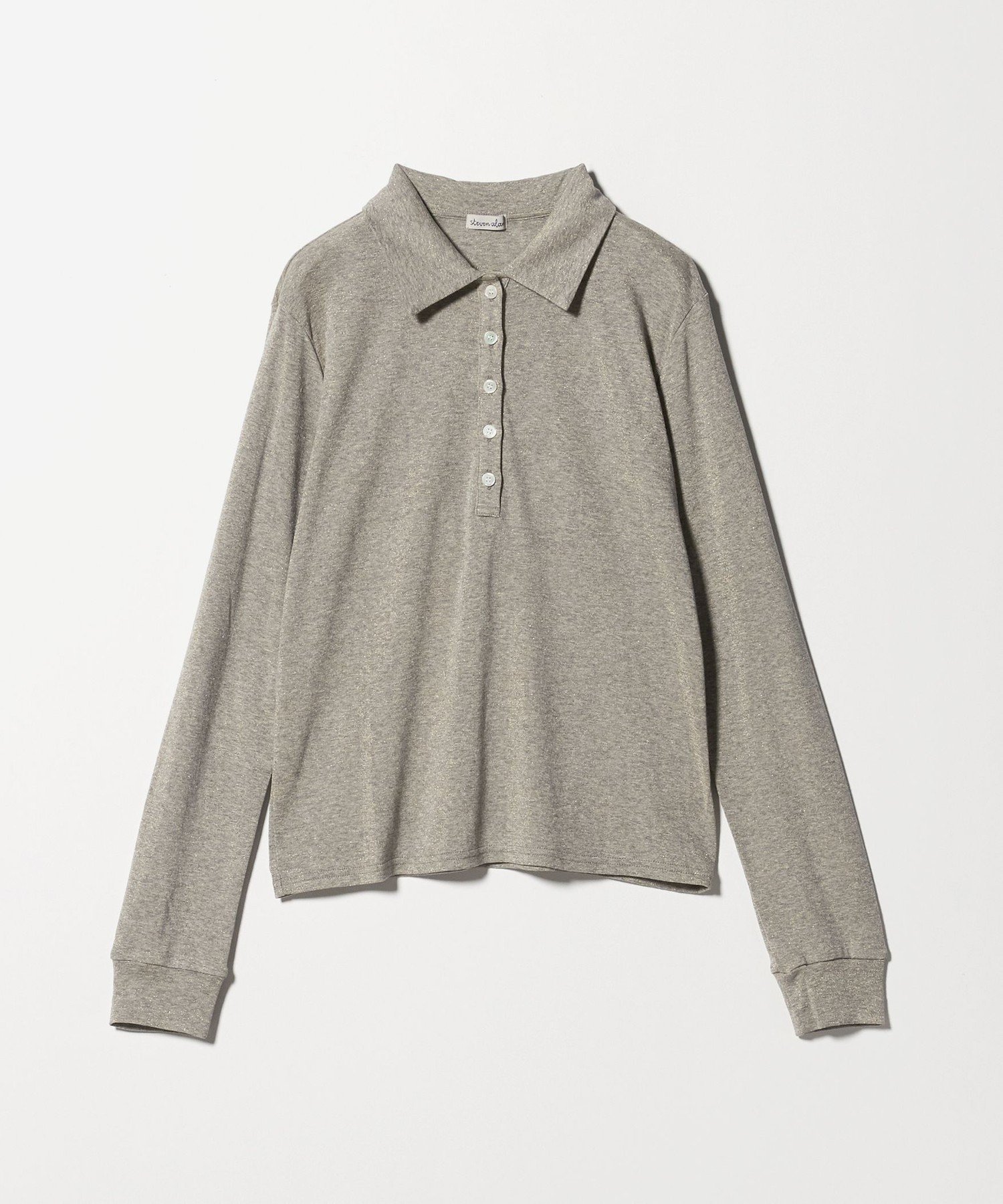 【ビューティ&ユース ユナイテッドアローズ/BEAUTY&YOUTH / UNITED ARROWS】のSteven Alan ラメ ジャージー ポロカットソー 人気、トレンドファッション・服の通販 founy(ファニー) 　ファッション　Fashion　レディースファッション　Fashion for Women　トップス・カットソー　Cut & Sew Tops　カットソー・ベーシックTシャツ　Cut-and-Sewn Tops / Stretch Tees & Basics　インナー　Innerwear　ポロシャツ　Polo Shirt, Collared Tee　 other-1|ID: prp329100004636444 ipo3291000000033403462