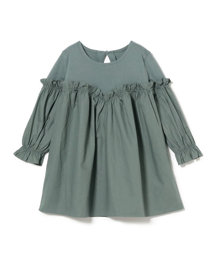 【ビームス/BEAMS / KIDS】の切替 フリルワンピース(90~140cm) インテリア・キッズ・メンズ・レディースファッション・服の通販 founy(ファニー) https://founy.com/ ファッション Fashion キッズファッション Fashion for Kids ワンピース Dresses カーディガン Cardigan, Knitwear ガーリー Girly, Feminine Style フリル Frill, Ruffle フレア Flare, Flared レギンス Leggings, Stretch Pants 切替 Switching, Contrast Panel |ID: prp329100004636530 ipo3291000000033405284