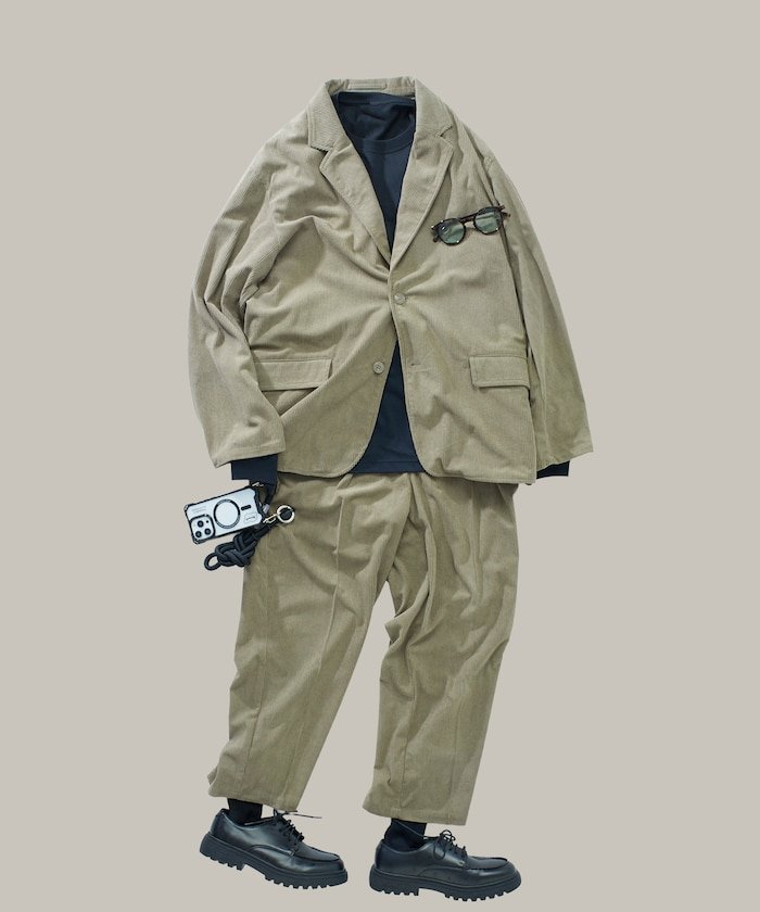 【フリークスストア/FREAK'S STORE】のRelax Fit リラックスフィット コーデュロイ セットアップ / テーラードジャケット / ワイドパンツ 【限定展開】 25AW インテリア・キッズ・メンズ・レディースファッション・服の通販 founy(ファニー) 　ファッション　Fashion　メンズファッション　Fashion for Men　ボトムス　Bottoms　カットソー　Cut and Sewn Top　コーデュロイ　Corduroy, Cord Fabric　シンプル　Simple, Minimal　ジャケット　Jacket, Outerwear　スウェット / スエット　Sweatshirt, Sweatwear　ストレート　Straight, Straight Cut　スラックス　Slacks, Dress Pants　セットアップ　Set-Up, Coordinated Outfit　デニム　Denim, Jeans Material　トレンド　Trend, Trending Now　パーカー　Hoodie, Parka　ビッグ　Big, Oversized　フィット　Fit, Slim Fit　ブルゾン　Blouson, Bomber Jacket　ベーシック　Basic, Essential　モノトーン　Monotone, Black and White　リラックス　Relax, Relaxed Fit　ワイド　Wide, Wide Fit　A/W・秋冬　Autumn/Winter　冬　Winter / This Winter　おすすめ　Recommended / Our Picks　2025年　2025　2025-2026秋冬・A/W　Autumn/Winter 2025–26 AW25–26　ベージュ|ID: prp329100004636591 ipo3291000000033509527