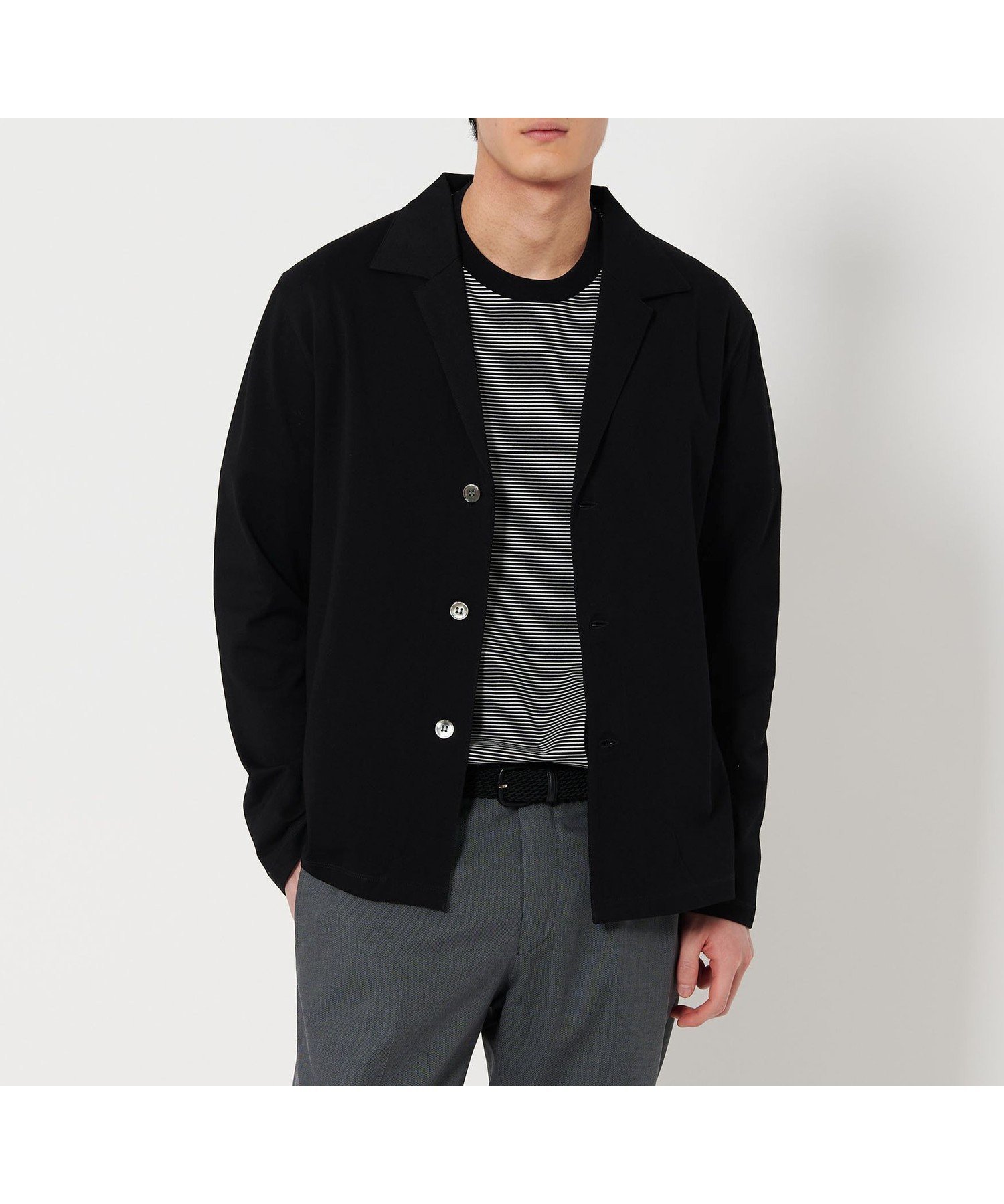 【ユナイテッドアローズ/UNITED ARROWS / MEN】の【別注】 nomiamo カノコ カットソージャケット インテリア・キッズ・メンズ・レディースファッション・服の通販 founy(ファニー) 　ファッション　Fashion　メンズファッション　Fashion for Men　トップス・カットソー　Cut & Sew Tops　おすすめ　Recommended / Our Picks　なめらか　Smooth, Silky Texture　イタリア　Italy　シルク　Silk, 100% Silk　シルケット　Silket, Silky Cotton　シンプル　Simple, Minimal　ビジネス 仕事 通勤　Business / Work / Commuting　リラックス　Relax, Relaxed Fit　エレガント 上品　Elegant　別注　Limited Edition, Custom Order　鹿の子　Piqué, Kanoko Fabric　BLACK|ID: prp329100004636903 ipo3291000000033410643