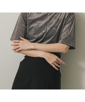 【センスオブプレイス/SENSE OF PLACE by URBAN RESEARCH】のシアーベロアTシャツ(半袖) 人気、トレンドファッション・服の通販 founy(ファニー) ファッション Fashion レディースファッション Fashion for Women トップス・カットソー Cut & Sew Tops シャツ・ブラウス・オフィスカジュアル Elegant Blouses & Button-Ups ロングTシャツ・Tシャツ Longline T-Shirts & Tees ベロアトップス Velour Tops / Velvet-Look Items コンパクト Compact, Small Size シンプル Simple, Minimal フィット Fit, Slim Fit ベロア Velour, Soft Velvet エレガント 上品 Elegant 半袖 Short Sleeve, Half Sleeve |ID:prp329100004636980