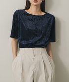 【センスオブプレイス/SENSE OF PLACE by URBAN RESEARCH】のシアーベロアTシャツ(半袖) 人気、トレンドファッション・服の通販 founy(ファニー) ファッション Fashion レディースファッション Fashion for Women トップス・カットソー Cut & Sew Tops シャツ・ブラウス・オフィスカジュアル Elegant Blouses & Button-Ups ロングTシャツ・Tシャツ Longline T-Shirts & Tees ベロアトップス Velour Tops / Velvet-Look Items コンパクト Compact, Small Size シンプル Simple, Minimal フィット Fit, Slim Fit ベロア Velour, Soft Velvet エレガント 上品 Elegant 半袖 Short Sleeve, Half Sleeve thumbnail NAVY|ID: prp329100004636980 ipo3291000000033835962
