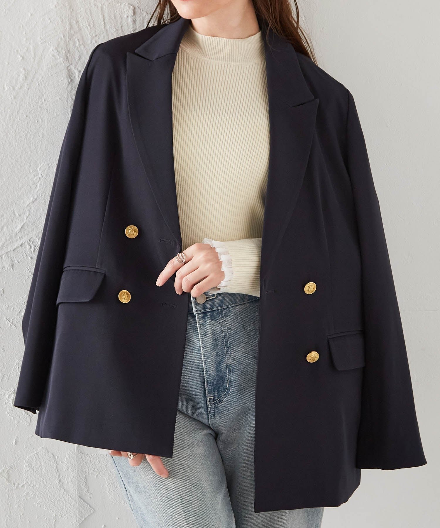 【ラナン/Ranan】のRanan/ゴールドボタンWテーラードジャケット 人気、トレンドファッション・服の通販 founy(ファニー) 　ファッション　Fashion　レディースファッション　Fashion for Women　アウター　Coat / Outerwear Collection　レディースジャケット・軽アウター　Jackets　テーラードジャケット / 通勤・きれいめスタイル　Tailored Jackets & Blazers　ウォッシャブル　Machine Washable　オケージョン　Occasion Wear　洗える　Machine Washable　秋　Autumn　スマート　Smart, Elegant　ダウン　Down, Puffer　チェック　Check, Plaid, Tartan　ツイード　Twill, Twill Weave　デニム　Denim, Jeans Material　ポケット　Pocket, Pocket Detail　マニッシュ　Mannish, Boyish　A/W・秋冬　Autumn/Winter　おすすめ　Recommended / Our Picks　エレガント 上品　Elegant　入学式　Entrance Ceremony　卒業式　Graduation Ceremony　結婚式　Wedding　披露宴　Wedding Reception　二次会　After Party　 other-1|ID: prp329100004636987 ipo3291000000033893394