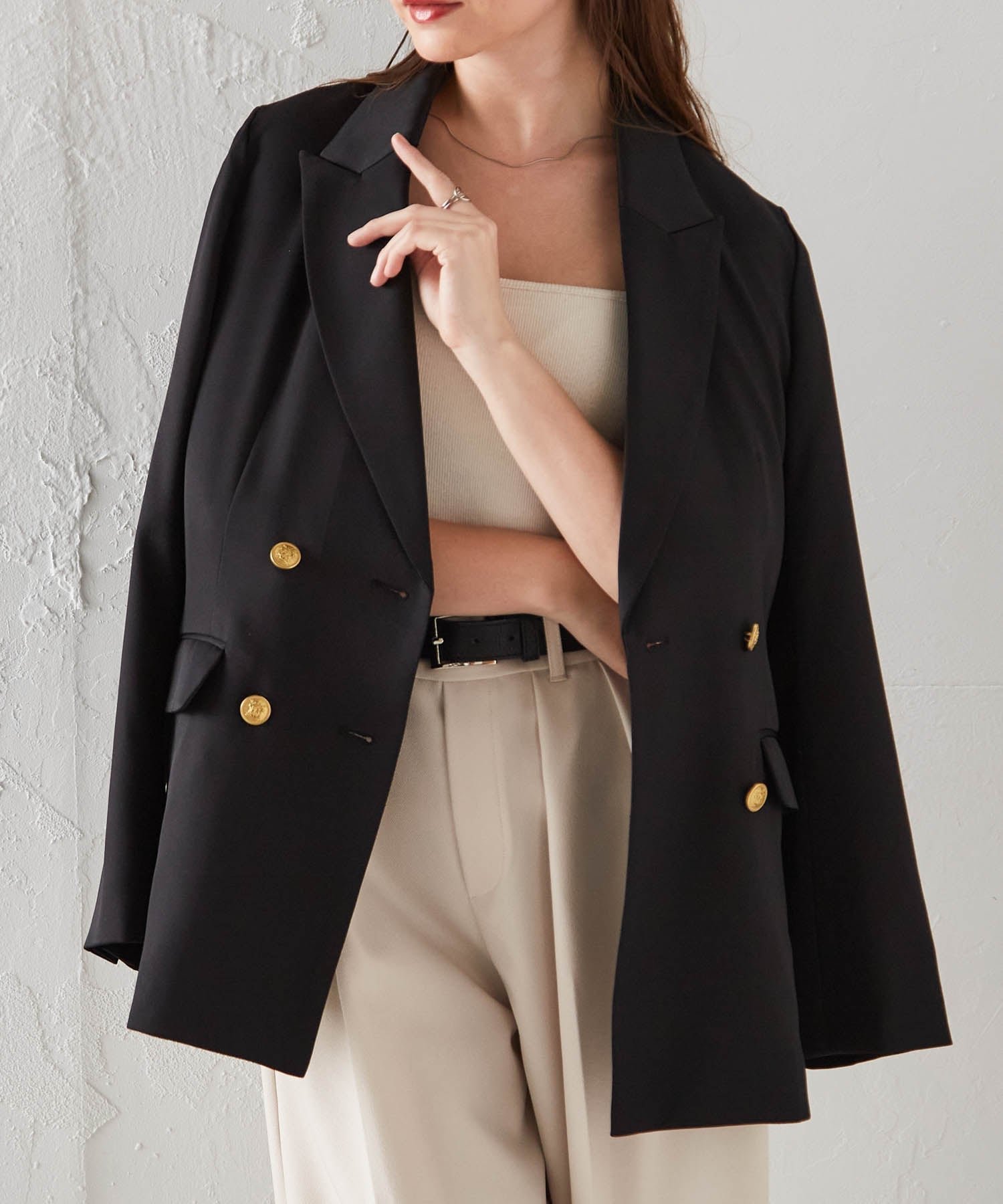 【ラナン/Ranan】のRanan/ゴールドボタンWテーラードジャケット インテリア・キッズ・メンズ・レディースファッション・服の通販 founy(ファニー) 　ファッション　Fashion　レディースファッション　Fashion for Women　アウター　Coat / Outerwear Collection　レディースジャケット・軽アウター　Jackets　テーラードジャケット / 通勤・きれいめスタイル　Tailored Jackets & Blazers　ウォッシャブル　Machine Washable　オケージョン　Occasion Wear　洗える　Machine Washable　秋　Autumn　スマート　Smart, Elegant　ダウン　Down, Puffer　チェック　Check, Plaid, Tartan　ツイード　Twill, Twill Weave　デニム　Denim, Jeans Material　ポケット　Pocket, Pocket Detail　マニッシュ　Mannish, Boyish　A/W・秋冬　Autumn/Winter　おすすめ　Recommended / Our Picks　エレガント 上品　Elegant　入学式　Entrance Ceremony　卒業式　Graduation Ceremony　結婚式　Wedding　披露宴　Wedding Reception　二次会　After Party　BL|ID: prp329100004636987 ipo3291000000033893396