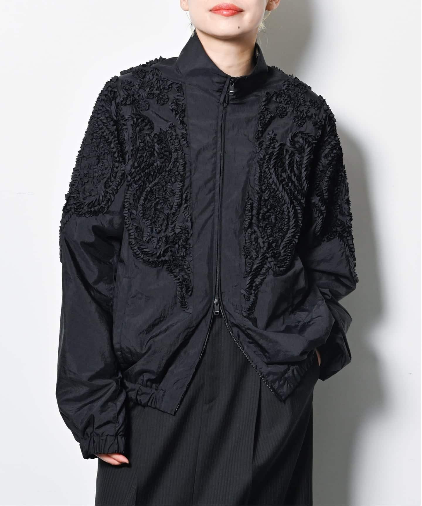 【シティーショップ/CITYSHOP】のTAAKK 別注 EMBROIDERYWINDBREAKER ブルゾン インテリア・キッズ・メンズ・レディースファッション・服の通販 founy(ファニー) 　ファッション　Fashion　レディースファッション　Fashion for Women　アウター　Coat / Outerwear Collection　ブルゾンジャケット・スポーティアウター　Blouson Jackets　ブルゾン　Blouson, Bomber Jacket　別注　Limited Edition, Custom Order　ブラック|ID: prp329100004637086 ipo3291000000033412998