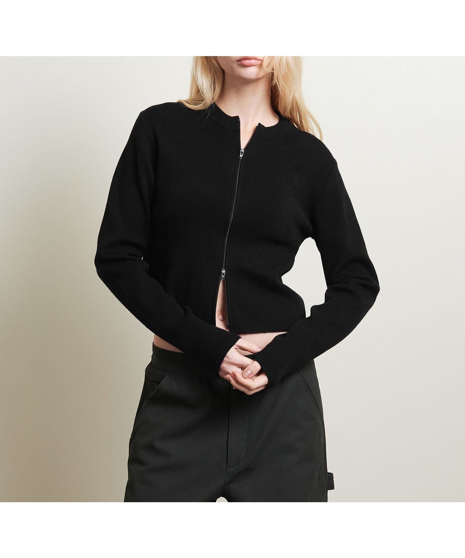 【ビューティ&ユース ユナイテッドアローズ/BEAUTY&YOUTH / UNITED ARROWS】のATTISESSION コットンナイロンシルク ジップ カーディガン インテリア・キッズ・メンズ・レディースファッション・服の通販 founy(ファニー) 　ファッション　Fashion　レディースファッション　Fashion for Women　トップス・カットソー　Cut & Sew Tops　カーディガン・羽織り　Layered Style Cardigans　インナー　Innerwear　カーディガン　Cardigan, Knitwear　シルク　Silk, 100% Silk　シンプル　Simple, Minimal　ジップ　Zip, Zipper　ジャケット　Jacket, Outerwear　スタイリッシュ　Stylish, Fashionable　スタンド　Stand Collar, Upright Stand　バランス　Balance, Style Balance　ピーチ　Peach, Soft Touch　ブルゾン　Blouson, Bomber Jacket　おすすめ　Recommended / Our Picks　エレガント 上品　Elegant　BLACK|ID: prp329100004637162 ipo3291000000033414548