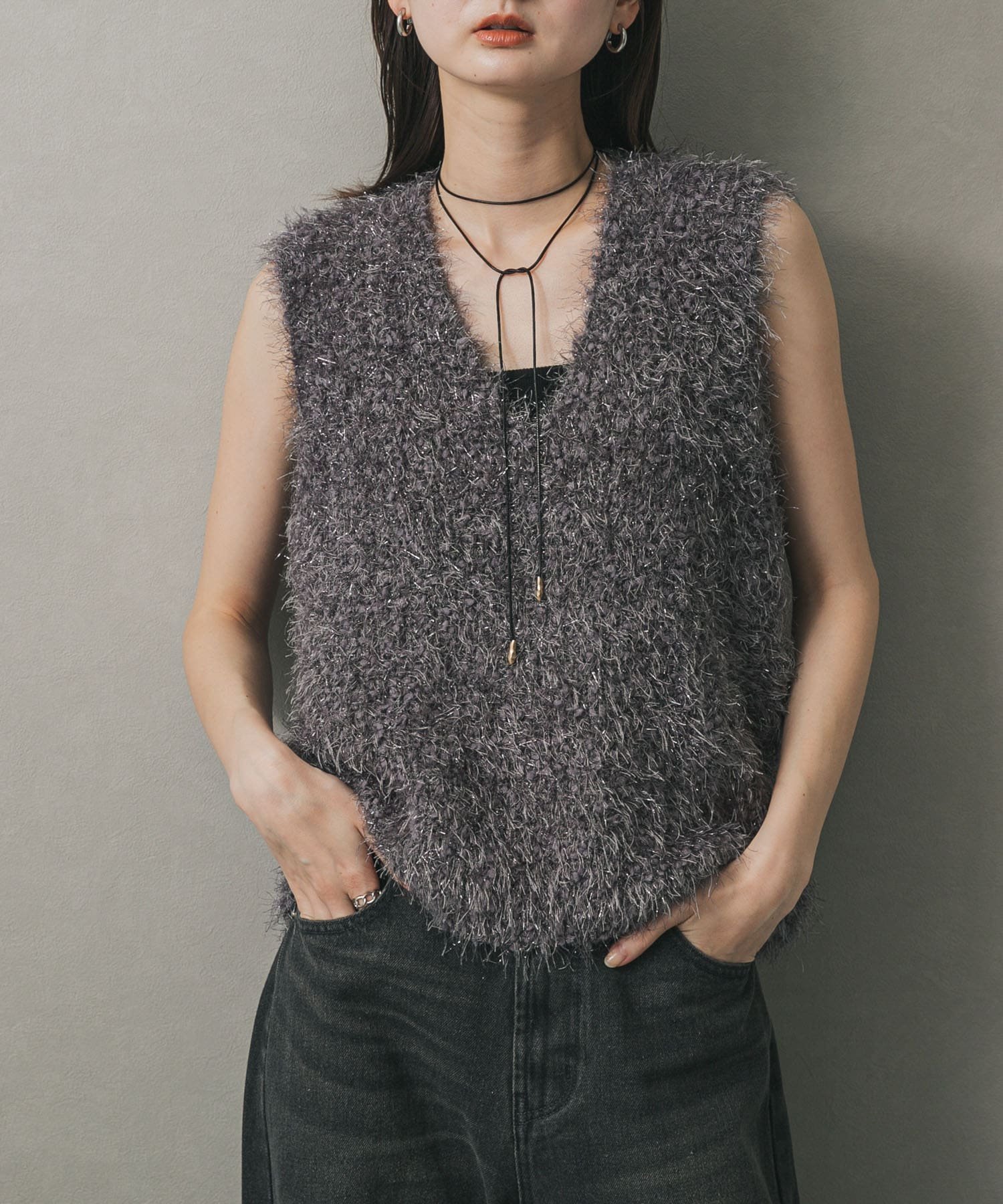【センスオブプレイス/SENSE OF PLACE by URBAN RESEARCH】のモールフェザーニットベスト 人気、トレンドファッション・服の通販 founy(ファニー) 　ファッション　Fashion　レディースファッション　Fashion for Women　アウター　Coat / Outerwear Collection　トップス・カットソー　Cut & Sew Tops　ニット　Knit Tops & Sweaters　ベスト&ジレ / 重ね着スタイル　Vests & Gilets　2025年　2025　2025-2026秋冬・A/W　Autumn/Winter 2025–26 AW25–26　冬　Winter / This Winter　シンプル　Simple, Minimal　フェザー　Feather, Feather Detail　ベスト　Vest, Waistcoat　ミックス　Mix, Mixed Style　A/W・秋冬　Autumn/Winter　 other-1|ID: prp329100004637276 ipo3291000000034189968