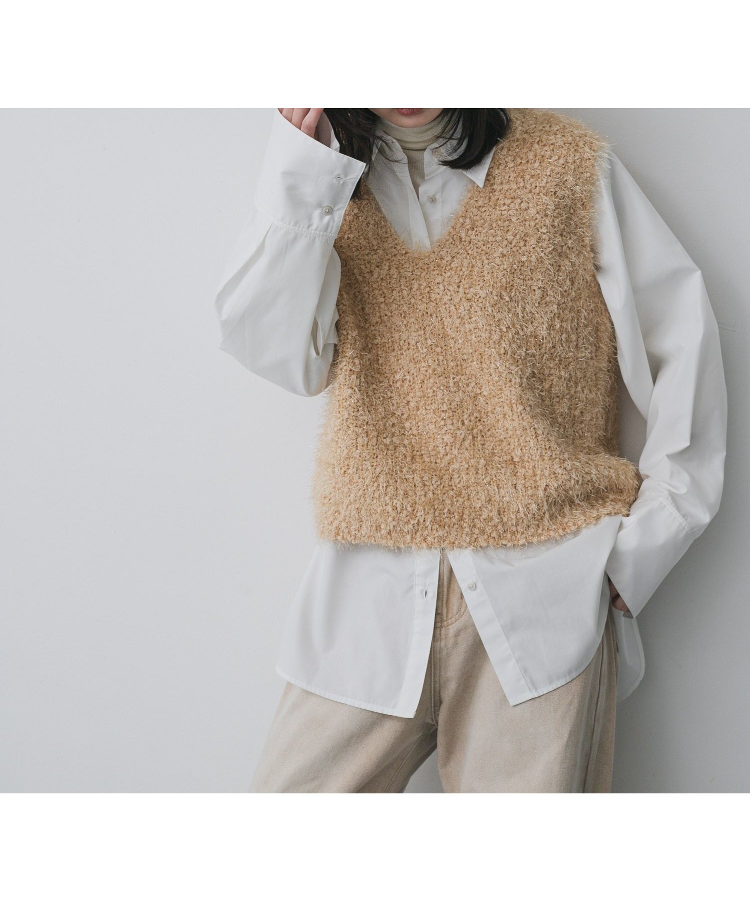 【センスオブプレイス/SENSE OF PLACE by URBAN RESEARCH】のモールフェザーニットベスト インテリア・キッズ・メンズ・レディースファッション・服の通販 founy(ファニー) 　ファッション　Fashion　レディースファッション　Fashion for Women　アウター　Coat / Outerwear Collection　トップス・カットソー　Cut & Sew Tops　ニット　Knit Tops & Sweaters　ベスト&ジレ / 重ね着スタイル　Vests & Gilets　2025年　2025　2025-2026秋冬・A/W　Autumn/Winter 2025–26 AW25–26　冬　Winter / This Winter　シンプル　Simple, Minimal　フェザー　Feather, Feather Detail　ベスト　Vest, Waistcoat　ミックス　Mix, Mixed Style　A/W・秋冬　Autumn/Winter　Y.BEIGE|ID: prp329100004637276 ipo3291000000034681166