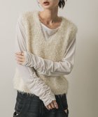 【センスオブプレイス/SENSE OF PLACE by URBAN RESEARCH】のモールフェザーニットベスト IVORY|ID: prp329100004637276 ipo3291000000034681167