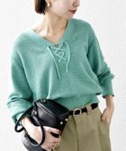 【シップス フォー ウィメン/SHIPS】のSHIPS any シルク コットン レースアップ ニット プルオーバー 人気、トレンドファッション・服の通販 founy(ファニー) ファッション Fashion レディースファッション Fashion for Women トップス・カットソー Cut & Sew Tops ニット Knit Tops & Sweaters カジュアルプルオーバー・ニットトップス Pullovers & Knit Tops / Casual Pullovers 2025年 2025 2025春夏・S/S Spring/Summer 2025 SS25 シルク Silk, 100% Silk ベーシック Basic, Essential ボトム Bottoms, Lower Wear レース Lace, Lace Fabric 吸水 Absorbent, Quick-Dry 春 Spring thumbnail グリーン|ID: prp329100004637323 ipo3291000000033416737