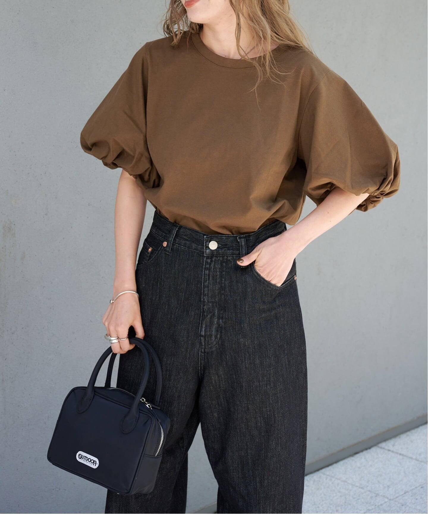 【アウトドアプロダクツ ユージュアルシングス/OUTDOOR PRODUCTS Usual Things】の≪追加 ≫バルーンスリーブ プルオーバー インテリア・キッズ・メンズ・レディースファッション・服の通販 founy(ファニー) 　ファッション　Fashion　レディースファッション　Fashion for Women　トップス・カットソー　Cut & Sew Tops　カジュアルプルオーバー・ニットトップス　Pullovers & Knit Tops / Casual Pullovers　スリーブ　Sleeve, Long Sleeve / Short Sleeve　デニム　Denim, Jeans Material　バランス　Balance, Style Balance　バルーン　Balloon, Balloon Silhouette　ボトム　Bottoms, Lower Wear　エレガント 上品　Elegant　キャメル|ID: prp329100004637339 ipo3291000000033416940
