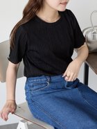 【エヘカソポ/ehka sopo】のジャガードカットソー 人気、トレンドファッション・服の通販 founy(ファニー) ファッション Fashion レディースファッション Fashion for Women トップス・カットソー Cut & Sew Tops カットソー・ベーシックTシャツ Cut-and-Sewn Tops / Stretch Tees & Basics インナー Innerwear カットソー Cut and Sewn Top シンプル Simple, Minimal ジャカード／ジャガード Jacquard, Woven Pattern thumbnail ブラック|ID: prp329100004637343 ipo3291000000033597028