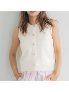 【コカ/COCA】のゴールドボタンノースリーブニットプルオーバー Ivory|ID: prp329100004637393 ipo3291000000033555813