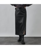 【アバハウスマヴィ/abahouse mavie】のフェイクスウェード/レザースリットタイトスカート 人気、トレンドファッション・服の通販 founy(ファニー) ファッション Fashion レディースファッション Fashion for Women スカート Skirts ストレッチ Stretch, Stretchy Fabric フェイクレザー Faux Leather, PU Leather ロング Long, Long-Length 秋 Autumn thumbnail ブラック|ID: prp329100004637411 ipo3291000000033707399