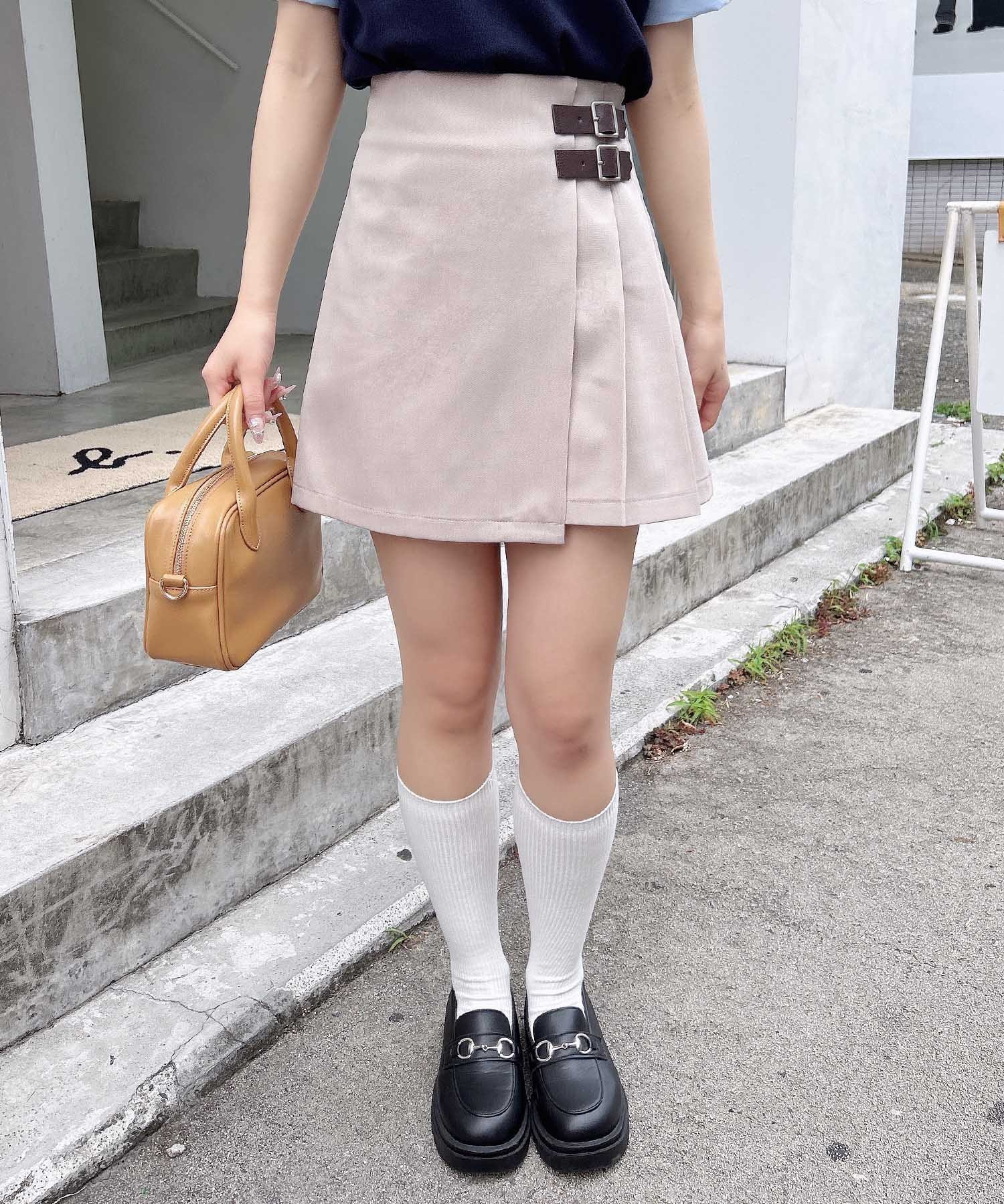 【イング/INGNI】のサイドベルトラッププリーツスカパン インテリア・キッズ・メンズ・レディースファッション・服の通販 founy(ファニー) 　ファッション　Fashion　レディースファッション　Fashion for Women　ベルト&ウエストマーク　Belts & Waist Accessories　おすすめ　Recommended / Our Picks　アシンメトリー　Asymmetrical Style　スマホ　Smartphone, Mobile Device　プリーツ　Pleats, Pleated　エレガント 上品　Elegant　台形　A-Line, Trapezoid Shape　ベージュ|ID: prp329100004637459 ipo3291000000033418916