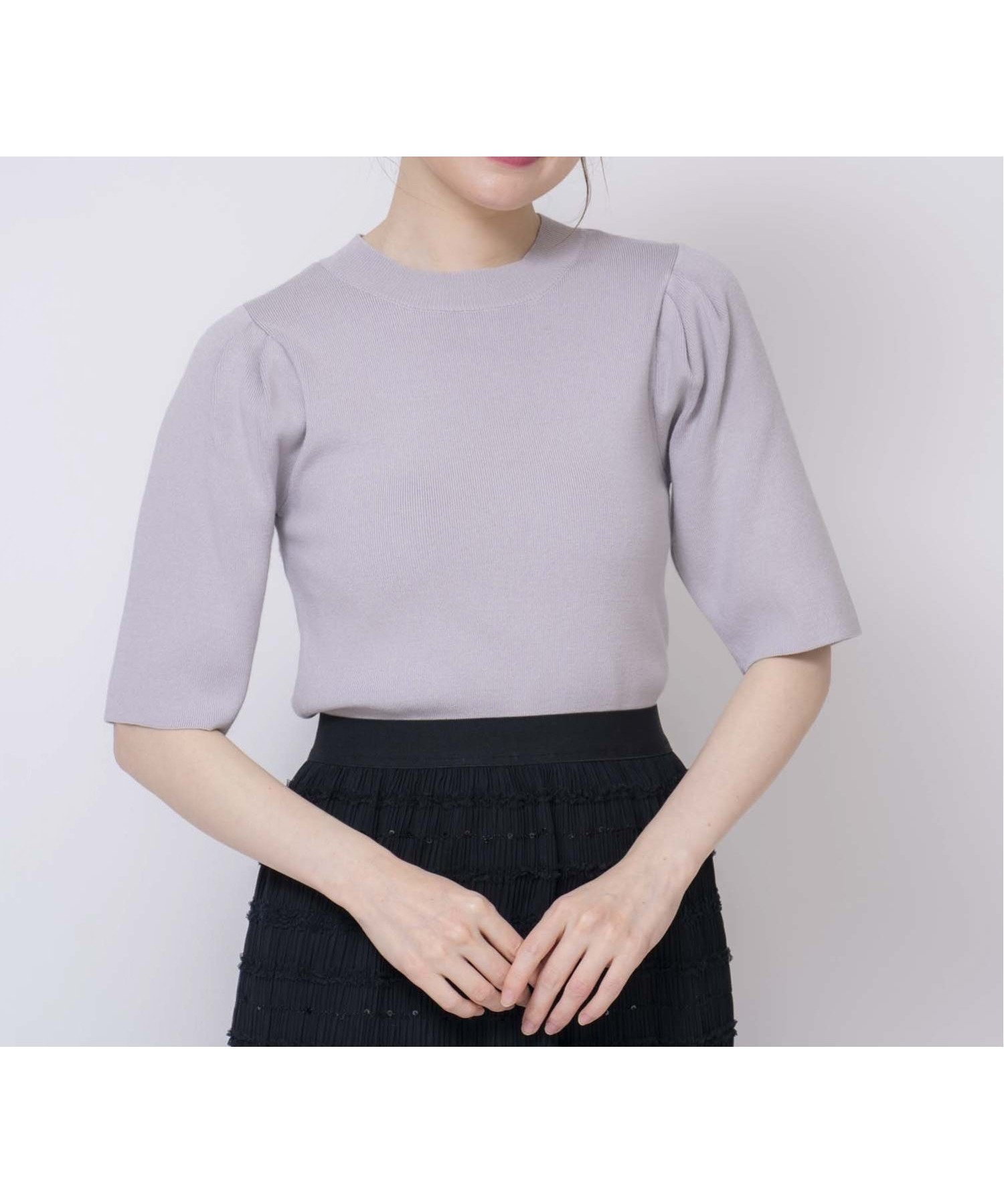 【ノエラ/Noela】のチビハイネックニット インテリア・キッズ・メンズ・レディースファッション・服の通販 founy(ファニー) 　ファッション　Fashion　レディースファッション　Fashion for Women　トップス・カットソー　Cut & Sew Tops　ニット　Knit Tops & Sweaters　オレンジ　Orange　シンプル　Simple, Minimal　ハイネック　High Neck, Mock Neck　ポケット　Pocket, Pocket Detail　グレー|ID: prp329100004637466 ipo3291000000033555502