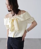 【フリーズマート/FREE'S MART】のリボンストラップオフショルブラウス 人気、トレンドファッション・服の通販 founy(ファニー) ファッション Fashion レディースファッション Fashion for Women トップス・カットソー Cut & Sew Tops シャツ・ブラウス・オフィスカジュアル Elegant Blouses & Button-Ups ショート Short, Short Length スリーブ Sleeve, Long Sleeve / Short Sleeve デニム Denim, Jeans Material マーメイド Mermaid, Fishtail Silhouette ラップ Wrap, Wrap Design 夏 Summer thumbnail イエロー|ID: prp329100004637493 ipo3291000000033419489