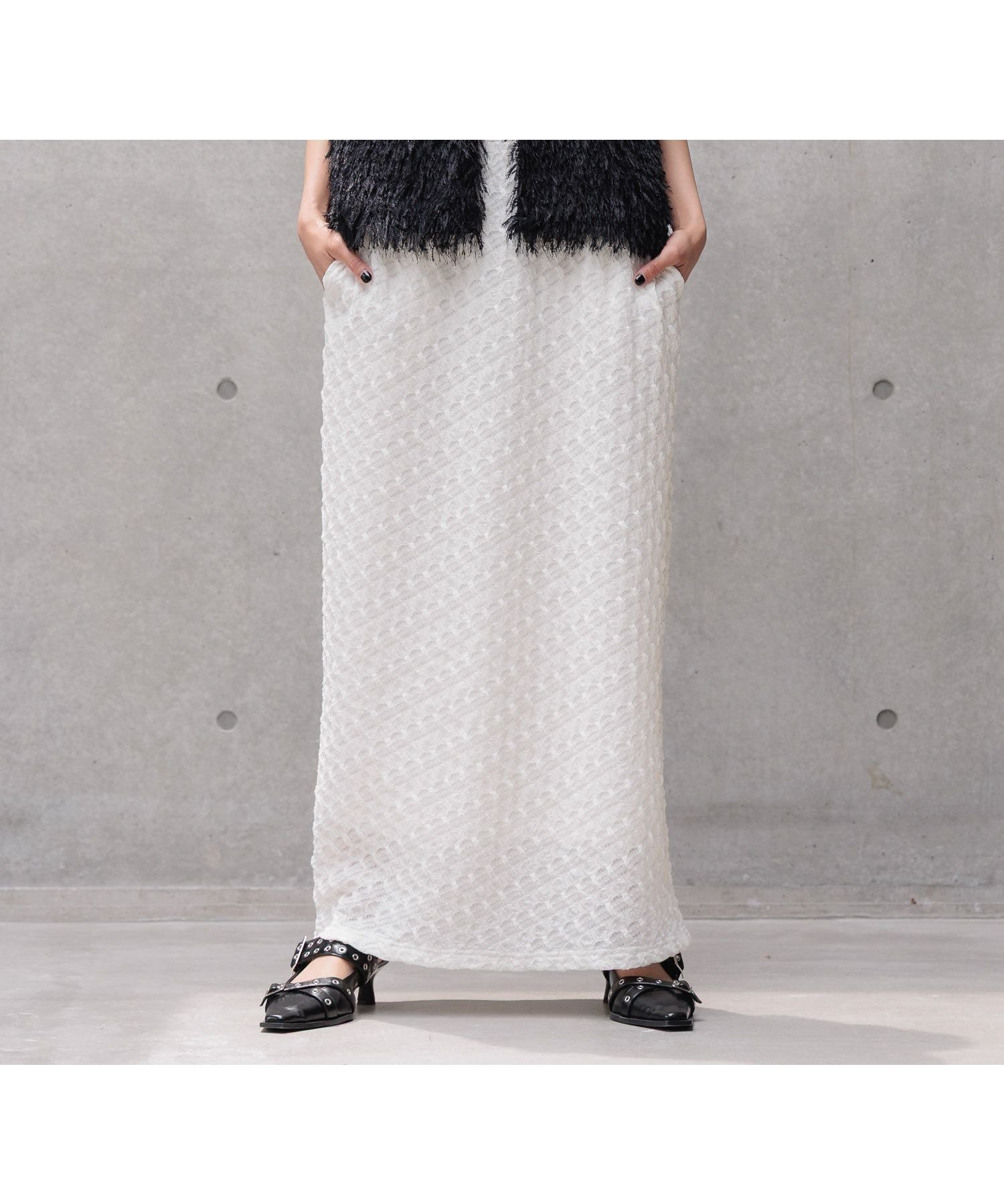 【ページボーイ/PAGEBOY】のポコポコナロースカート インテリア・キッズ・メンズ・レディースファッション・服の通販 founy(ファニー) 　ファッション　Fashion　レディースファッション　Fashion for Women　スカート　Skirts　オフホワイト05|ID: prp329100004637579 ipo3291000000033420182