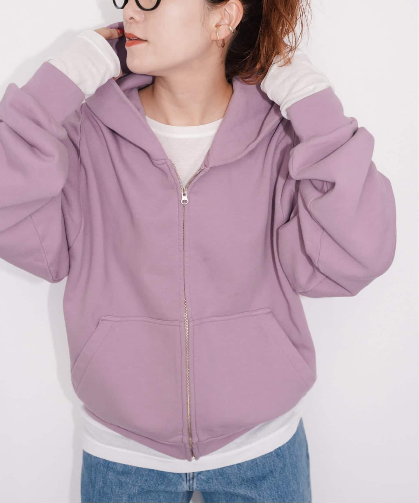 【スピック&スパン/Spick & Span】のK.Ayami*Sフーテッドパーカー インテリア・キッズ・メンズ・レディースファッション・服の通販 founy(ファニー) 　ファッションモデル・俳優・女優　Models　女性　Women　垣内彩未　Kakiuchi Ayami　ファッション　Fashion　レディースファッション　Fashion for Women　トップス・カットソー　Cut & Sew Tops　レディースパーカー・カジュアルフーディー　Casual Hoodies & Sweatshirts　コラボ　Collaboration, Collab　今季　This Season, Current Season　バランス　Balance, Style Balance　パーカー　Hoodie, Parka　パープル　Purple, Violet　ボックス　Boxy, Box Shape　パープル B|ID: prp329100004637632 ipo3291000000033420720