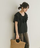 【アイテムズアーバンリサーチ/ITEMS URBAN RESEARCH】のフリルTシャツ BLK|ID: prp329100004637653 ipo3291000000033833598