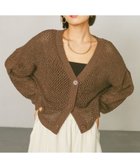 【ベイフロー/BAYFLOW】の晩夏の羽織りに ショートメッシュニットカーディガン 人気、トレンドファッション・服の通販 founy(ファニー) ファッション Fashion レディースファッション Fashion for Women トップス・カットソー Cut & Sew Tops ニット Knit Tops & Sweaters カーディガン・羽織り Layered Style Cardigans おすすめ Recommended / Our Picks カーディガン Cardigan, Knitwear キャミソール Camisole, Spaghetti Strap Top クロップド Cropped, Short Length バランス Balance, Style Balance メッシュ Mesh, Net Fabric 夏 Summer 秋 Autumn 羽織 Haori, Light Jacket 軽量 Lightweight, Ultra Light thumbnail ブラウン50|ID: prp329100004637903 ipo3291000000033557324