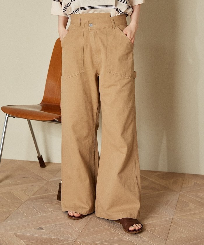 【フリークスストア/FREAK'S STORE】のクロスディテールペインターワイドパンツ セットアップ対応 25SS 人気、トレンドファッション・服の通販 founy(ファニー) 　ファッション　Fashion　レディースファッション　Fashion for Women　セットアップ　Matching Sets　レディースパンツ・ボトムス　Pants & Trousers / Bottoms　2025年　2025　2025春夏・S/S　Spring/Summer 2025 SS25　おすすめ　Recommended / Our Picks　セットアップ　Set-Up, Coordinated Outfit　トレンド　Trend, Trending Now　ベスト　Vest, Waistcoat　ポケット　Pocket, Pocket Detail　ワイド　Wide, Wide Fit　ワーク　Workwear, Utility Style　人気　Popular, Best Seller　今季　This Season, Current Season　夏　Summer　S/S・春夏　SS, Spring/Summer, Warm Season　 other-1|ID: prp329100004638000 ipo3291000000033424869