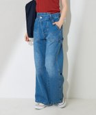 【フリークスストア/FREAK'S STORE】のクロスディテールペインターワイドパンツ セットアップ対応 25SS ブルー|ID: prp329100004638000 ipo3291000000033424874