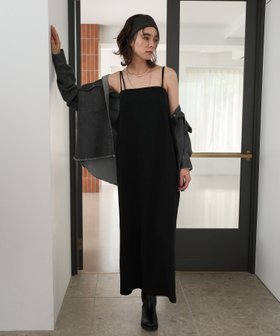【エルーラ/Elura】のダブルサテンキャミワンピース/583721 人気、トレンドファッション・服の通販 founy(ファニー) ファッション Fashion レディースファッション Fashion for Women ワンピース Dresses キャミソールワンピース Camisole Dresses ジャケット Jacket, Outerwear スニーカー Sneakers, Trainers タンク Tank Top, Sleeveless Top デコルテ Décolleté, Neckline |ID:prp329100004638002