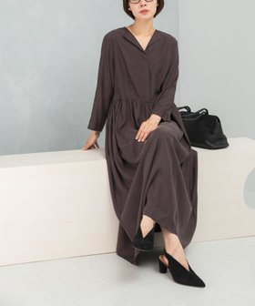 【アーバンリサーチ ロッソ/URBAN RESEARCH ROSSO】のキュプラ混フィブリルギャザーワンピース 人気、トレンドファッション・服の通販 founy(ファニー) ファッション Fashion レディースファッション Fashion for Women ワンピース Dresses 2025年 2025 2025-2026秋冬・A/W Autumn/Winter 2025–26 AW25–26 冬 Winter / This Winter キュプラ Cupro, Eco Fabric ギャザー Gathered, Ruffled ジャケット Jacket, Outerwear エレガント 上品 Elegant A/W・秋冬 Autumn/Winter |ID:prp329100004638009