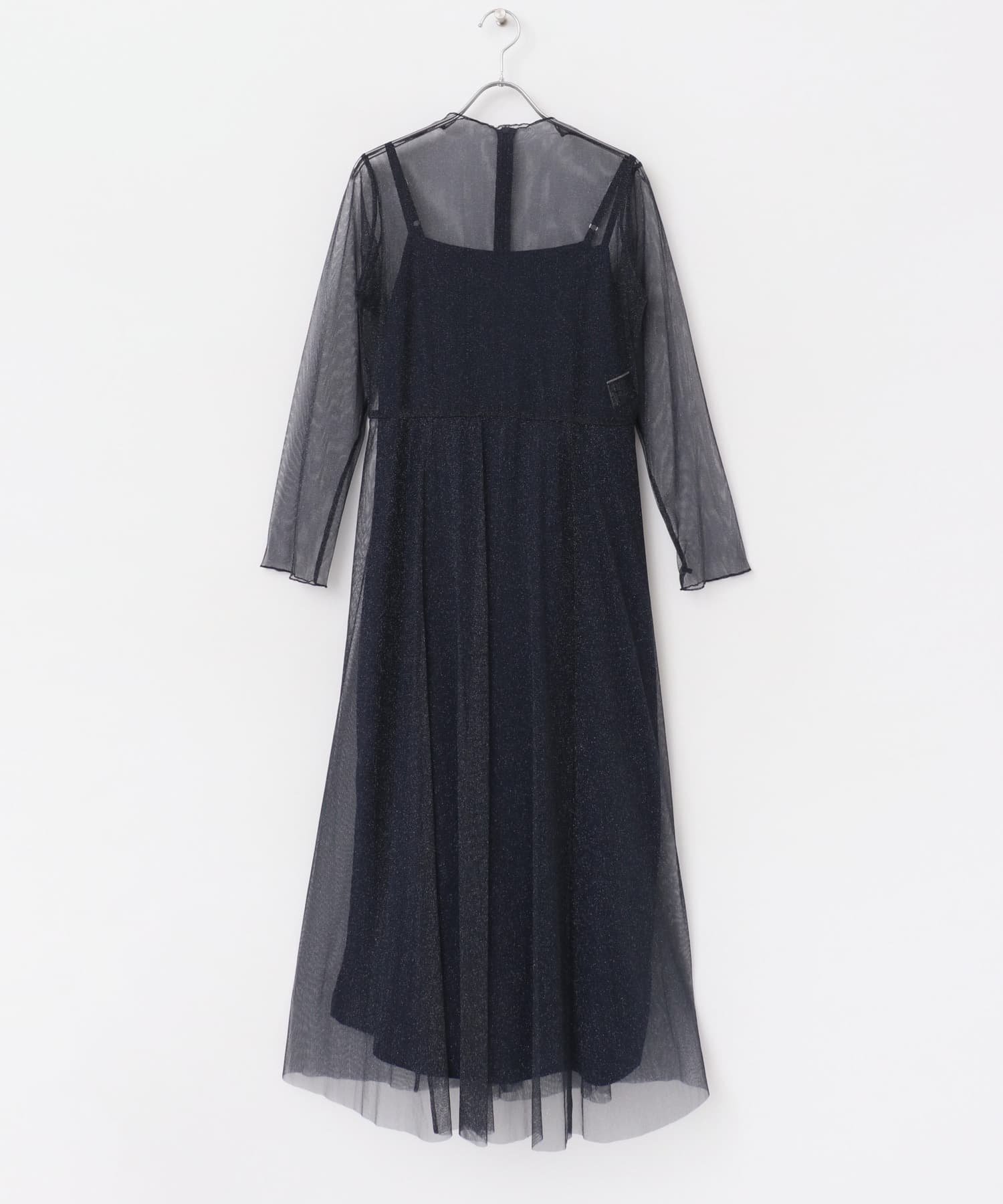 【アーバンリサーチ ロッソ/URBAN RESEARCH ROSSO】のkaene ラメチュールメローワンピース インテリア・キッズ・メンズ・レディースファッション・服の通販 founy(ファニー) 　ファッション　Fashion　レディースファッション　Fashion for Women　ワンピース　Dresses　2025年　2025　2025-2026秋冬・A/W　Autumn/Winter 2025–26 AW25–26　冬　Winter / This Winter　おすすめ　Recommended / Our Picks　チュール　Tulip, Tulip Motif　ドレス　Dress, One-Piece　フォーマル　Formal, Dressy　フレアースカート　Flared Skirt, A-Line Skirt　二次会　After Party　A/W・秋冬　Autumn/Winter　結婚式　Wedding　navy|ID: prp329100004638014 ipo3291000000033546704