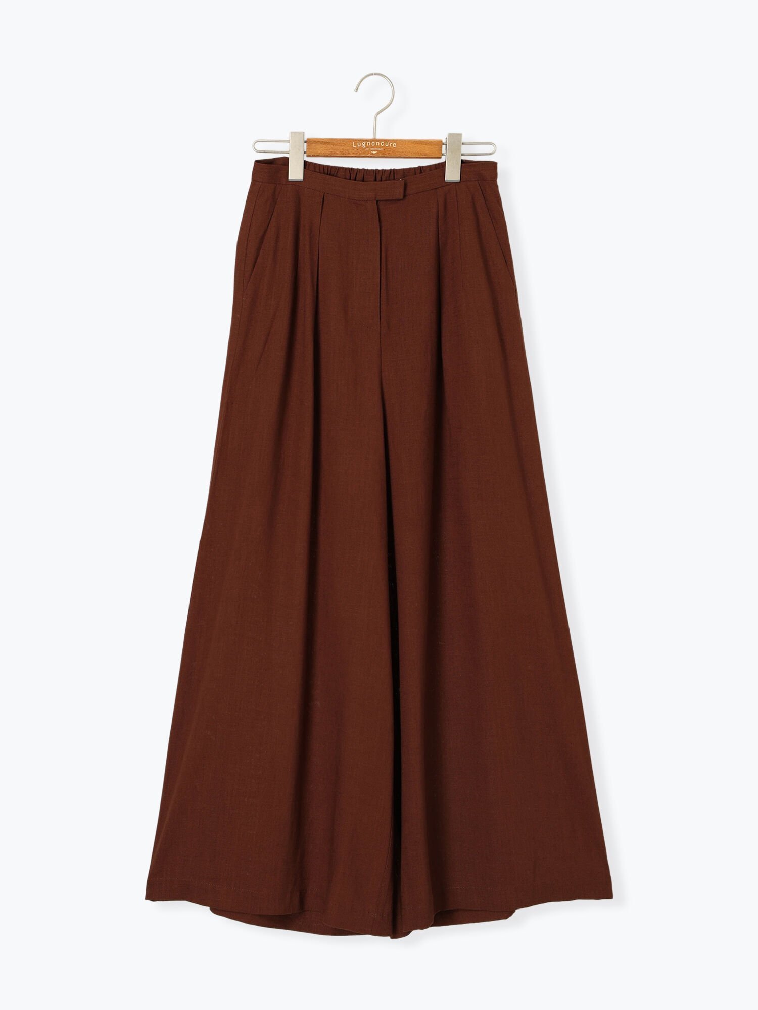 【テチチ/Te chichi】の【セットアップ可】レーヨン麻ワイドパンツ インテリア・キッズ・メンズ・レディースファッション・服の通販 founy(ファニー) 　ファッション　Fashion　レディースファッション　Fashion for Women　セットアップ　Matching Sets　レディースパンツ・ボトムス　Pants & Trousers / Bottoms　シンプル　Simple, Minimal　セットアップ　Set-Up, Coordinated Outfit　ドレープ　Drape, Draping Fabric　ワイド　Wide, Wide Fit　エレガント 上品　Elegant　定番　Standard, Basic Item　ブラウン|ID: prp329100004638070 ipo3291000000033425618