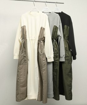 【フリークスストア/FREAK'S STORE】のダンボール ドッキングギャザー ワンピース / 異素材ドッキング ドローコード付き ワンピース 25AW 人気、トレンドファッション・服の通販 founy(ファニー) ファッション Fashion レディースファッション Fashion for Women ワンピース Dresses アクセサリー Fashion Accessories カーディガン Cardigan, Knitwear ギャザー Gathered, Ruffled シューズ Shoes, Footwear ショート Short, Short Length シンプル Simple, Minimal ジャケット Jacket, Outerwear スタイリッシュ Stylish, Fashionable スニーカー Sneakers, Trainers ダウン Down, Puffer ドッキング Docking, Mixed Material ドローコード Drawcord, Drawstring Cord バランス Balance, Style Balance フォルム Silhouette, Form フラット Flat, Flat Shoes ペプラム Peplum, Flared Hem リラックス Relax, Relaxed Fit A/W・秋冬 Autumn/Winter 冬 Winter / This Winter おすすめ Recommended / Our Picks エレガント 上品 Elegant 2025年 2025 2025-2026秋冬・A/W Autumn/Winter 2025–26 AW25–26 |ID:prp329100004638144