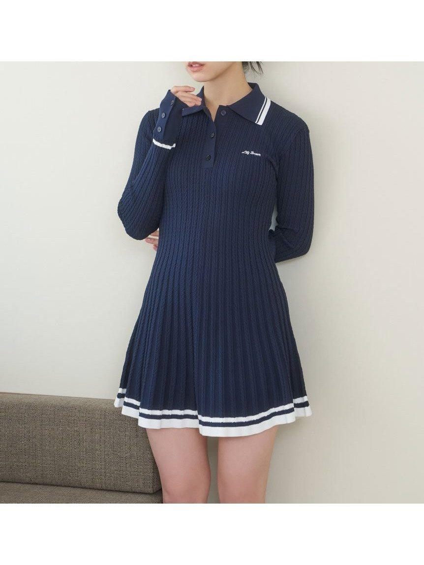 【リリーブラウン/Lily Brown】の【オフィシャル・MASHアプリ限定カラー】ポロニットミニワンピース インテリア・キッズ・メンズ・レディースファッション・服の通販 founy(ファニー) 　雑誌掲載アイテム　Magazine Picks & Fashion Features　ファッション雑誌　Fashion Magazines　ヴィヴィ　ViVi　ファッション　Fashion　レディースファッション　Fashion for Women　ワンピース　Dresses　4月号　April Issue　雑誌　Magazine, Fashion Magazine　NVY[089]|ID: prp329100004638184 ipo3291000000033426722