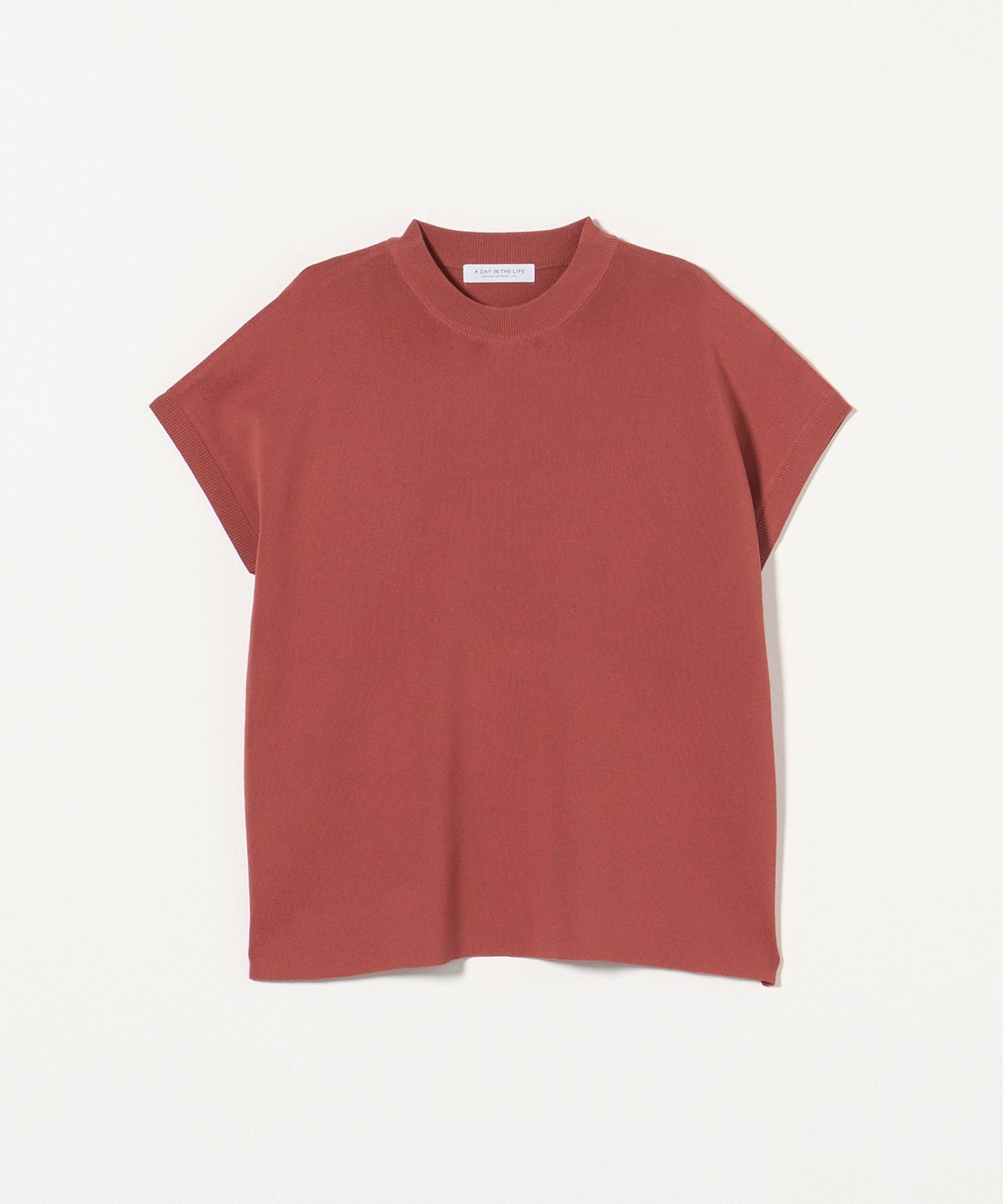 【ユナイテッドアローズ/UNITED ARROWS】のハイネック フレンチスリーブニット -ウォッシャブル- A DAY IN THE LIFE インテリア・キッズ・メンズ・レディースファッション・服の通販 founy(ファニー) 　ファッション　Fashion　レディースファッション　Fashion for Women　トップス・カットソー　Cut & Sew Tops　ニット　Knit Tops & Sweaters　ウォッシャブル　Machine Washable　カットソー　Cut and Sewn Top　サマー　Summer, Summer Style　サンダル　Sandals, Summer Shoes　シンプル　Simple, Minimal　スリーブ　Sleeve, Long Sleeve / Short Sleeve　ハイネック　High Neck, Mock Neck　フレア　Flare, Flared　フレンチ　French, French Style　ベーシック　Basic, Essential　リラックス　Relax, Relaxed Fit　ワイド　Wide, Wide Fit　夏　Summer　ORANGE|ID: prp329100004638544 ipo3291000000033432075